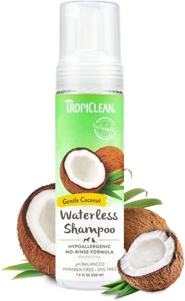 TropiClean Waterless Hypo Allergenic Dog & Cat Shampoo, 7.4-oz bottle slide 1 of 8