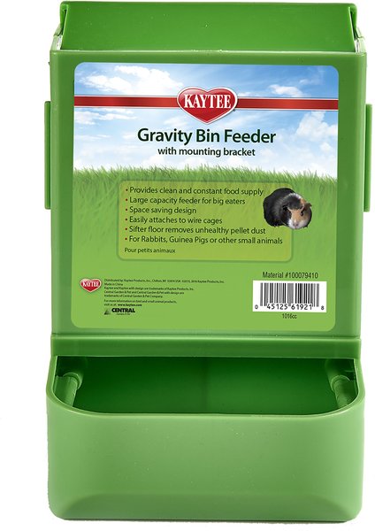 Kaytee Gravity Bin with Mounting Bracket Small Animal Feeder, 8.25-in slide 1 of 3