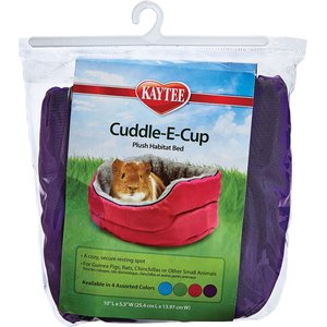 Kaytee Cuddle-E-Cup Plush Small Animal Bed, 10-in