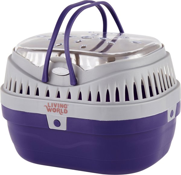 Living World Small Animal Carrier, Purple & Grey, Small slide 1 of 5
