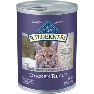 Blue Buffalo Wilderness Chicken Grain-Free Canned Cat Food, 12.5-oz, case of 12