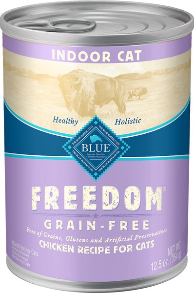 Blue Buffalo Freedom Indoor Adult Chicken Recipe Grain-Free Canned Cat Food, 12.5-oz, case of 12 slide 1 of 6