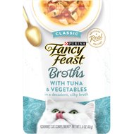 Fancy Feast Classic Broths with Tuna & Vegetables Supplemental Cat Food Pouches