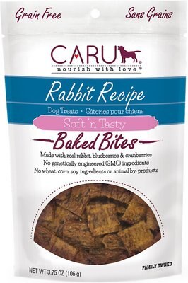 Caru Soft 'n Tasty Baked Bites Rabbit Recipe Grain-Free Dog Treats, slide 1 of 1