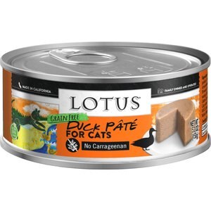 Lotus Duck Pate Grain-Free Canned Cat Food, 5.5-oz, case of 24