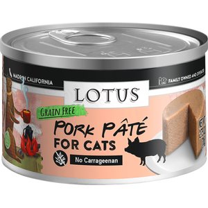 Lotus Pork Pate Grain-Free Canned Cat Food, 2.75-oz, case of 24