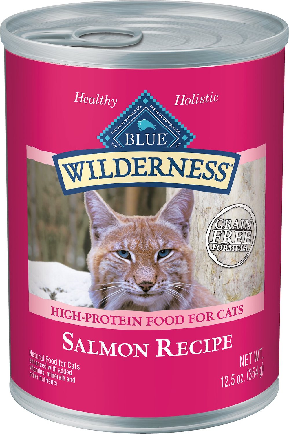BLUE BUFFALO Wilderness Salmon GrainFree Canned Cat Food, 12.5oz