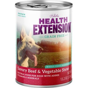 Health Extension Grain-Free Savory Beef Stew Canned Dog Food, 13.2-oz, case of 12