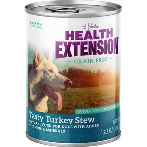 Health Extension Grain-Free Tasty Turkey Stew Canned Dog Food, 13.2-oz, case of 12