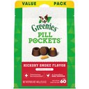 Greenies Pill Pockets Canine Hickory Smoke Flavor Dog Treats, Capsule Size, 60 count