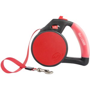 Wigzi Nylon Reflective Retractable Gel Dog Leash, Red, Small: 13-ft long