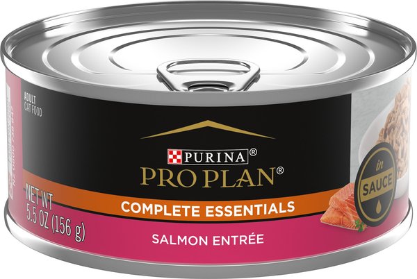 Purina Pro Plan Adult Salmon Entree in Sauce Canned Cat Food, 5.5-oz, case of 24 slide 1 of 9