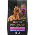 Purina Pro Plan Sensitive Skin & Sensitive Stomach with Probiotics Lamb & Oat Meal Formula Dog Food, 16-lb bag