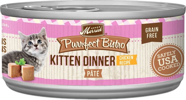 Merrick Purrfect Bistro Kitten Dinner Grain-Free Canned Cat Food, 5.5-oz, case of 24 slide 1 of 9