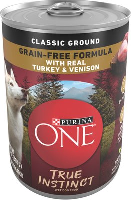 Purina ONE SmartBlend True Instinct Classic Ground with Real Turkey & Venison Canned Dog Food, slide 1 of 1