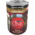 Purina ONE SmartBlend Grain-Free True Instinct Classic Ground with Real Turkey & Venison Canned Dog Food, 13-oz, case of 12