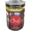 Purina ONE SmartBlend Grain-Free True Instinct Classic Ground with Real Chicken & Duck Canned Dog Food, 13-oz, case of 12