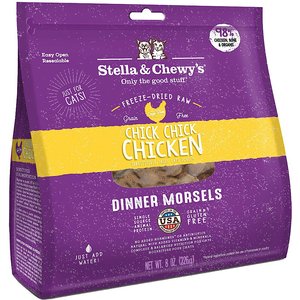 Stella & Chewy's Chick Chick Chicken Dinner Morsels Freeze-Dried Raw Cat Food, 8-oz bag
