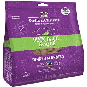 Stella & Chewy's Duck Duck Goose Dinner Morsels Freeze-Dried Raw Cat Food, 3.5-oz bag