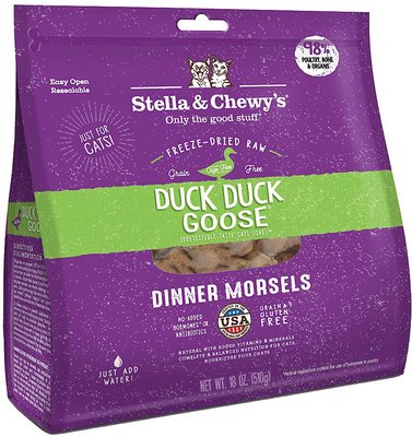 Stella & Chewy's Duck Duck Goose Dinner Morsels Freeze-Dried Raw Cat Food, slide 1 of 1