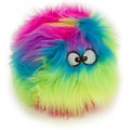 GoDog Furballz Chew Guard Squeaky Plush Dog Toy, Rainbow, Small
