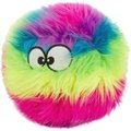 GoDog Furballz Chew Guard Squeaky Plush Dog Toy, Rainbow, Large
