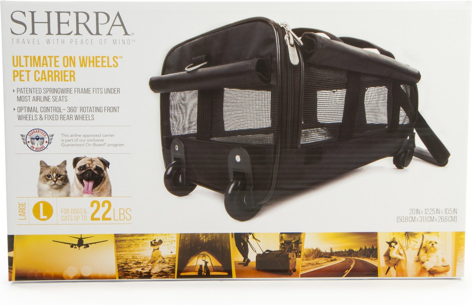 Airline Approved Sherpa On Wheels Deluxe Pet Carriers For Travel Ease