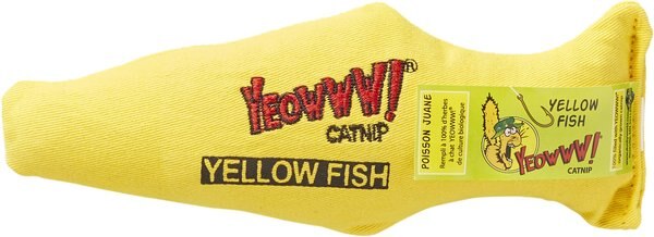 Yeowww! Catnip Fish Cat Toy, Yellow slide 1 of 4