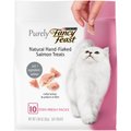 Fancy Feast Purely Natural Hand-Flaked Salmon Cat Treats, 1.06-oz pouch