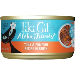 Tiki Cat Aloha Friends Tuna with Pumpkin Grain-Free Wet Cat Food, 3-oz can, case of 12