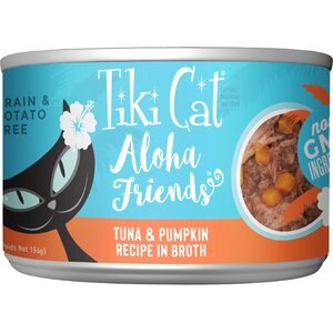 Tiki Cat Aloha Friends Tuna with Pumpkin Grain-Free Wet Cat Food, 5.5-oz can, case of 8