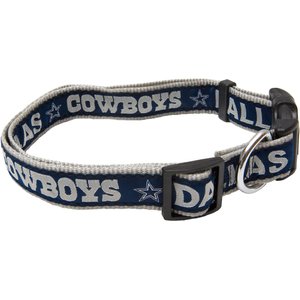 Pets First NFL Nylon Dog Collar, Dallas Cowboys, Large: 18 to 28-in neck, 1-in wide