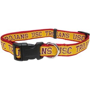 Pets First NCAA Nylon Dog Collar, Southern California Trojans, Large: 14 to 24-in neck, 1-in wide