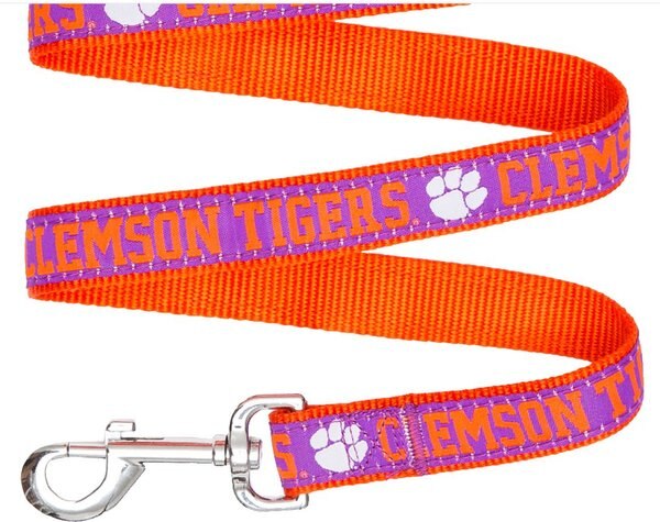 Pets First NCAA Nylon Dog Leash, Clemson Tigers, Large: 6-ft long, 1-in wide slide 1 of 5