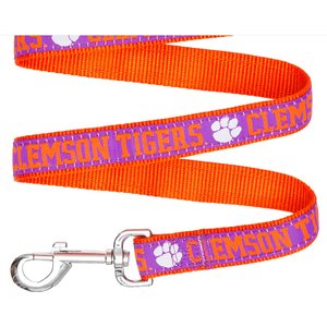 Pets First NCAA Nylon Dog Leash, Clemson Tigers, Large: 6-ft long, 1-in wide