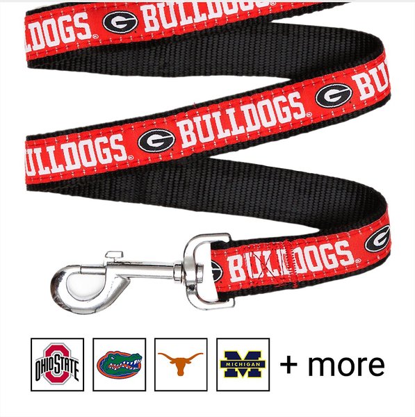 Pets First NCAA Nylon Dog Leash, Georgia Bulldogs, Large: 6-ft long, 1-in wide slide 1 of 5