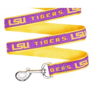 Pets First NCAA Nylon Dog Leash, Louisiana State Tigers, Large: 6-ft long, 1-in wide