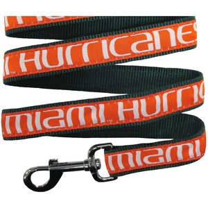 Pets First NCAA Nylon Dog Leash, Miami Hurricanes, Large: 6-ft long, 1-in wide