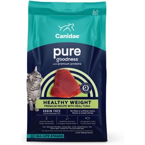 CANIDAE Grain-Free PURE Limited Ingredient Indoor Tuna Formula Dry Cat Food, 5-lb bag