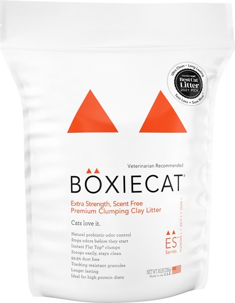 Boxiecat Extra Strength Unscented Clumping Clay Cat Litter, 16-lb bag slide 1 of 10