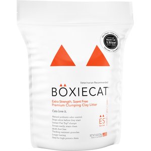Boxiecat Extra Strength Unscented Clumping Clay Cat Litter, 16-lb bag