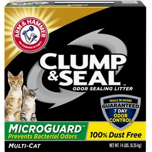 Arm & Hammer Litter Clump & Seal Fresh Scented Clumping Clay Cat Litter, 14-lb box