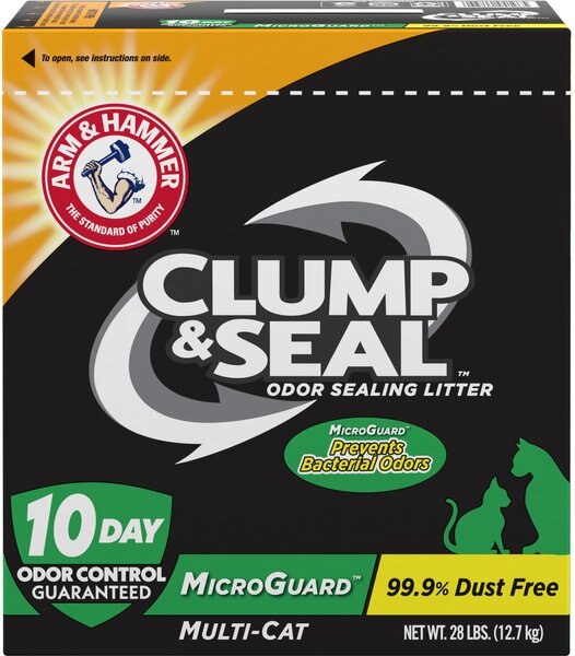 Arm & Hammer Litter Clump & Seal Fresh Scented Clumping Clay Cat Litter,28-lb box slide 1 of 7