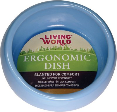 Living World Blue Ergonomic Small Pet Dish, slide 1 of 1