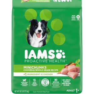 Iams Adult MiniChunks Small Kibble High Protein Dry Dog Food, 38.5-lb bag