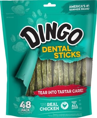 Dingo Dental Sticks Tartar Control Dental Dog Treats, slide 1 of 1