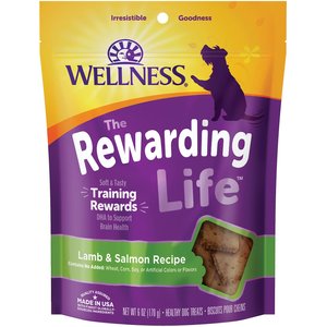 Wellness The Rewarding Life Lamb & Salmon Soft & Chewy Dog Treats, 6-oz bag