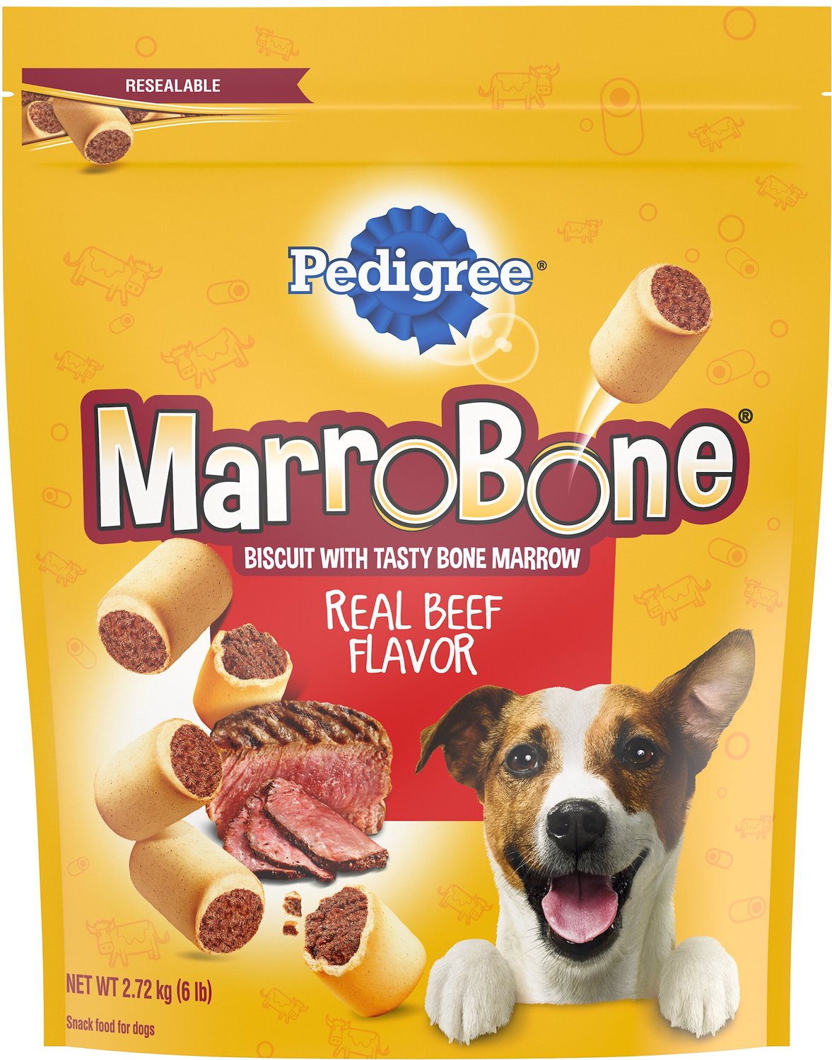 PEDIGREE Marrobone Real Beef Flavor Biscuit Dog Treats, 6lb bag