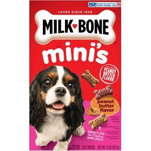 Milk-Bone Mini's Peanut Butter Flavor Variety Dog Treats, 15-oz box