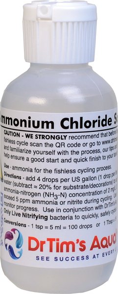 Dr. Tim's Aquatics Ammonium Chloride Solution for Cycling Aquariums, 2-oz bottle slide 1 of 2